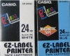 XR-24X1 EZ Sildiprinteri lint 24mm must kiri läbipaistval põhjal