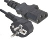 Grounded Power Cable, CEE 7/7-IEC C13 (DE/FR)