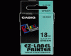 IR-18GN1 EZ Sildiprinteri lint 18mm must kiri rohelisel p�hjal
