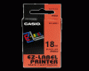 IR-18RD1 EZ Sildiprinteri lint 18mm must kiri punasel p�hjal