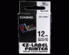 XR-12WE1 EZ Sildiprinteri lint 12mm must kiri valgel p�hjal